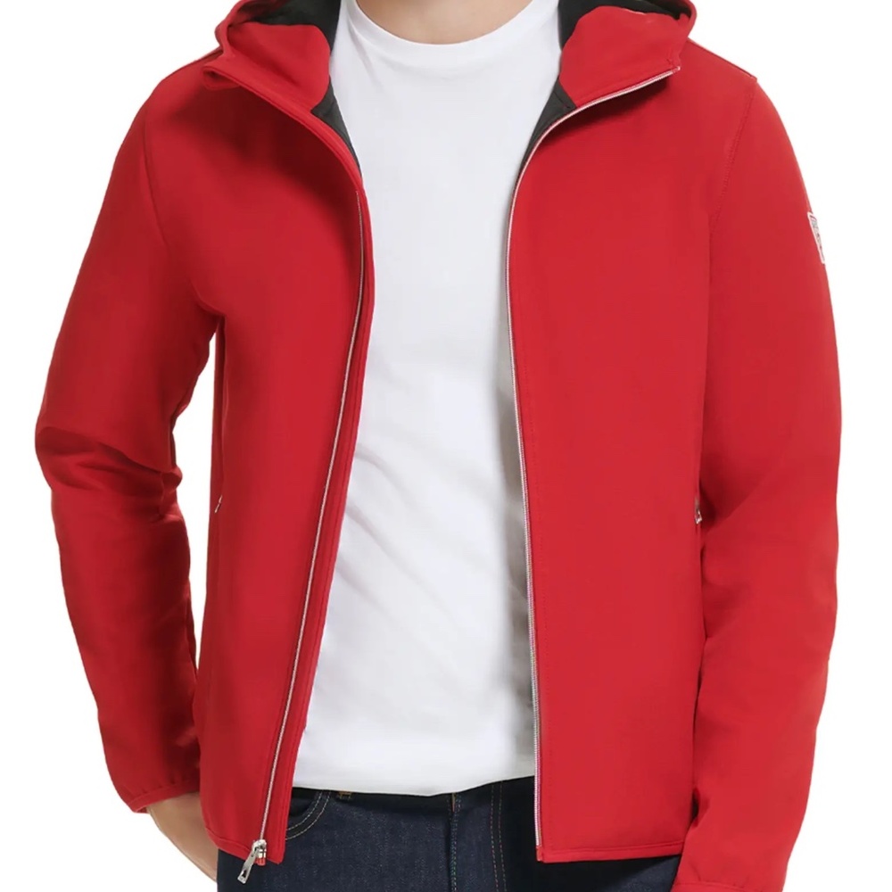 Guess Soft-Shell Hooded Rain Jacket Size Xs In Ex… - image 2